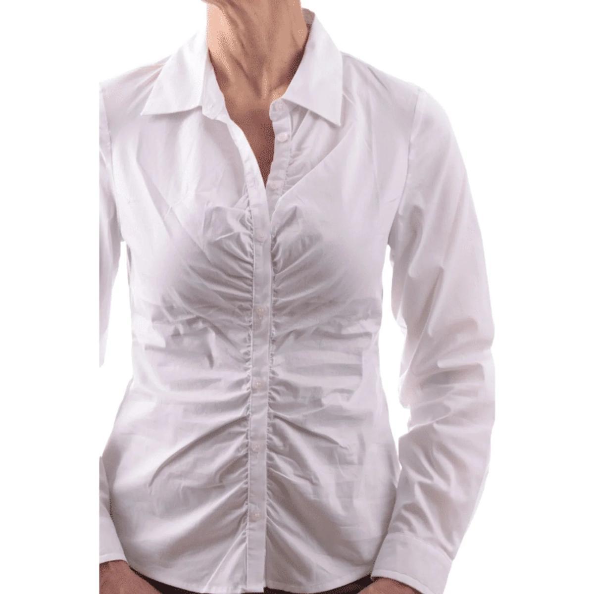 GUESS Donna Camicia Manica Lunga Cotone W6RH85W1LU1-Multicolore