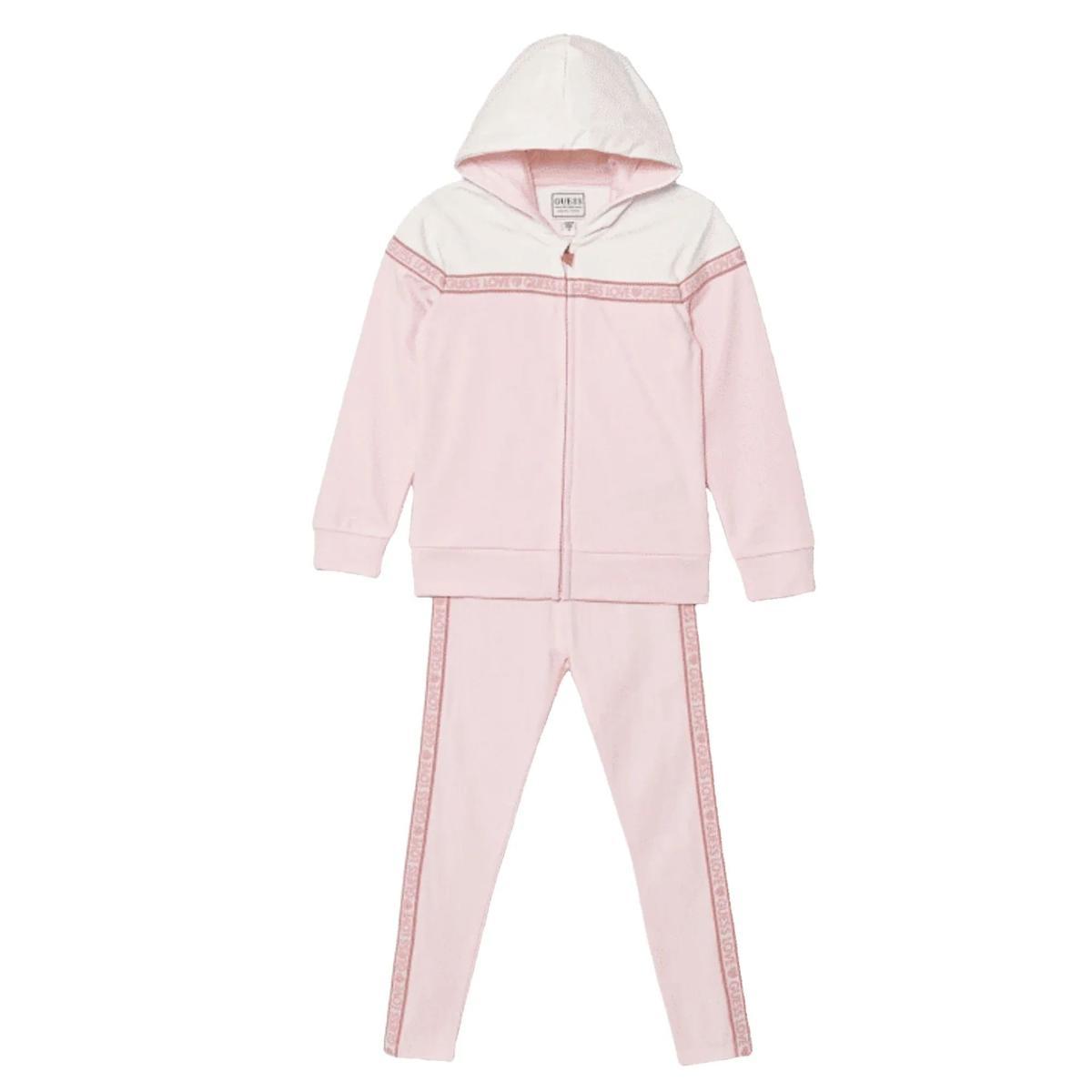 Completo Tuta Felpa e Leggings Bambina Rosa