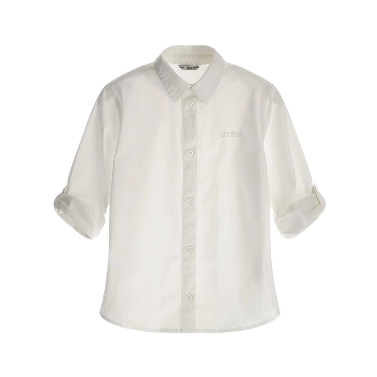 Camicia Bianca Bambino Cotone Stretch