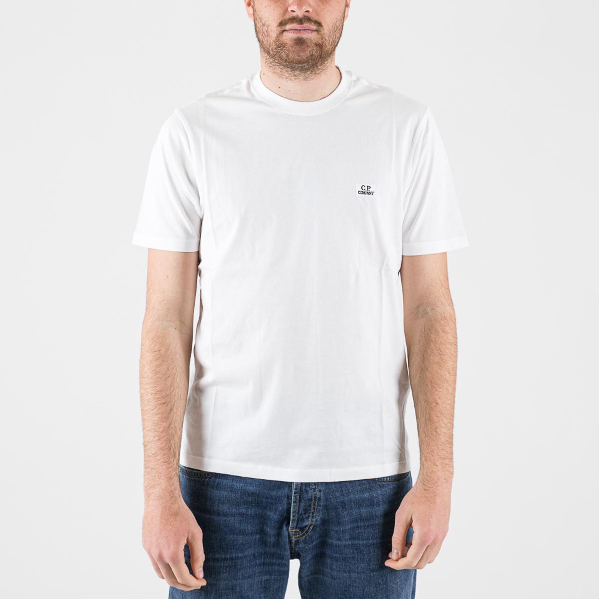 T-shirts C.P. Company 30/1 Jersey Short Sleeve Logo Patch T-Shirt gauze white