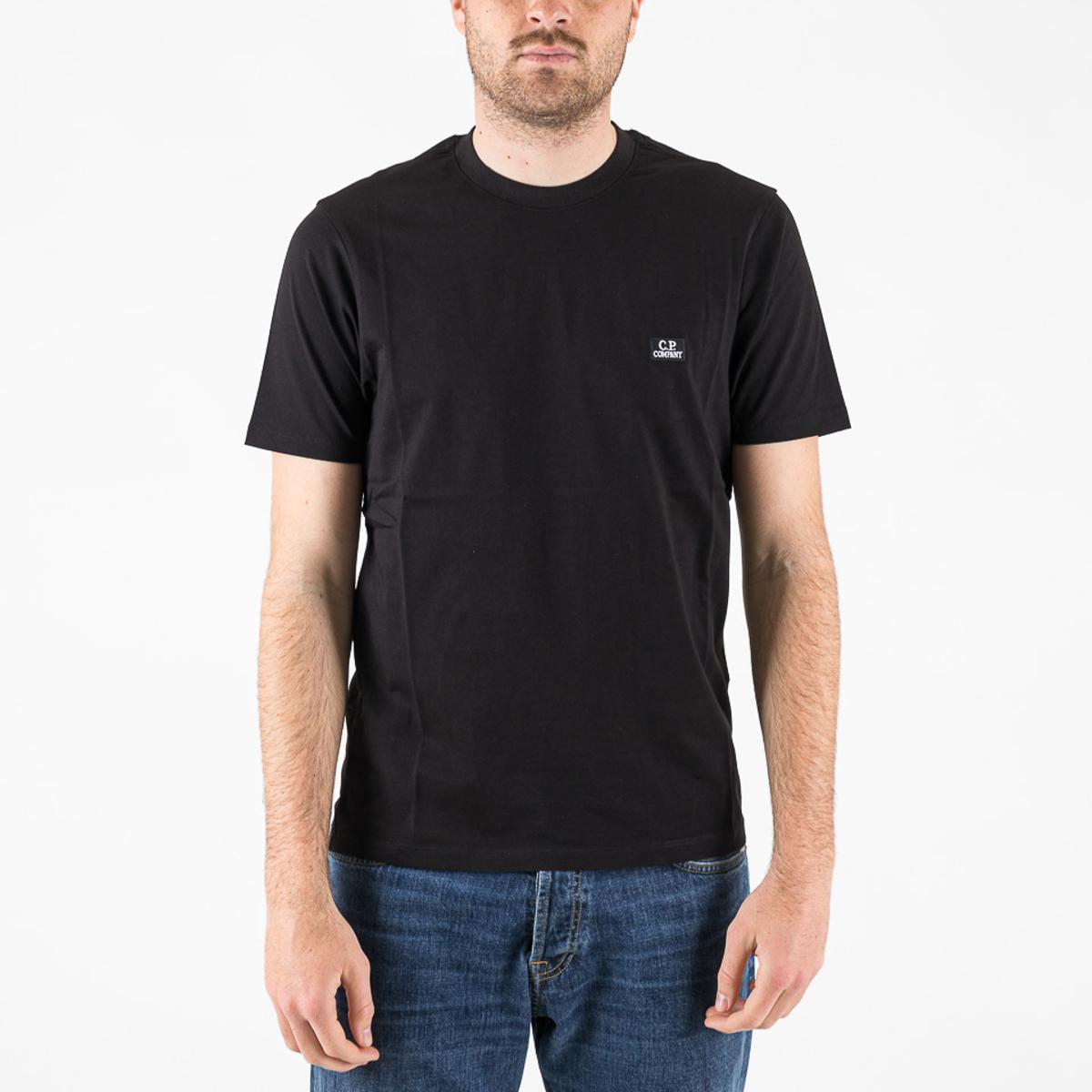 T-shirts C.P. Company 30/1 Jersey Short Sleeve Logo Patch T-Shirt black-Nero