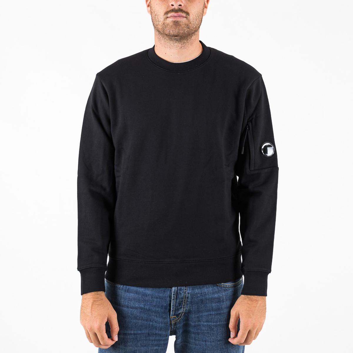 Felpe C.P. Company Diagonal Raised Fleece Crewneck Sweatshirt black
