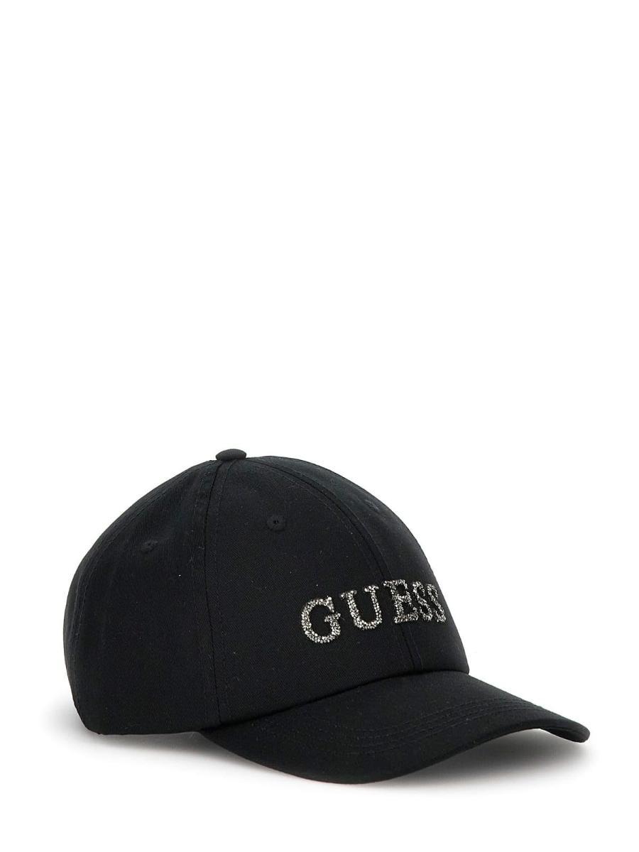 GUESS Plain Gabardine Baseball cap BLA - Black One Size
