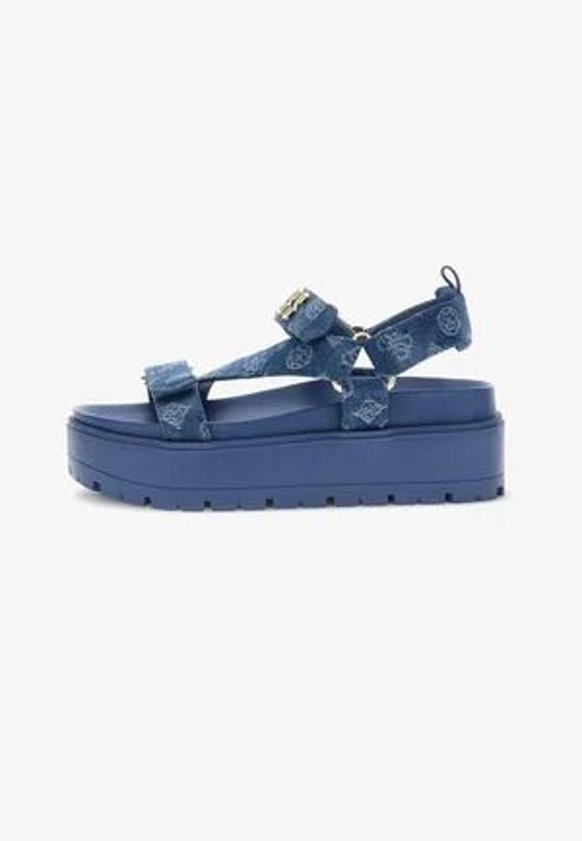 Guess - Sandali con plateau - animalprint blau-Blu