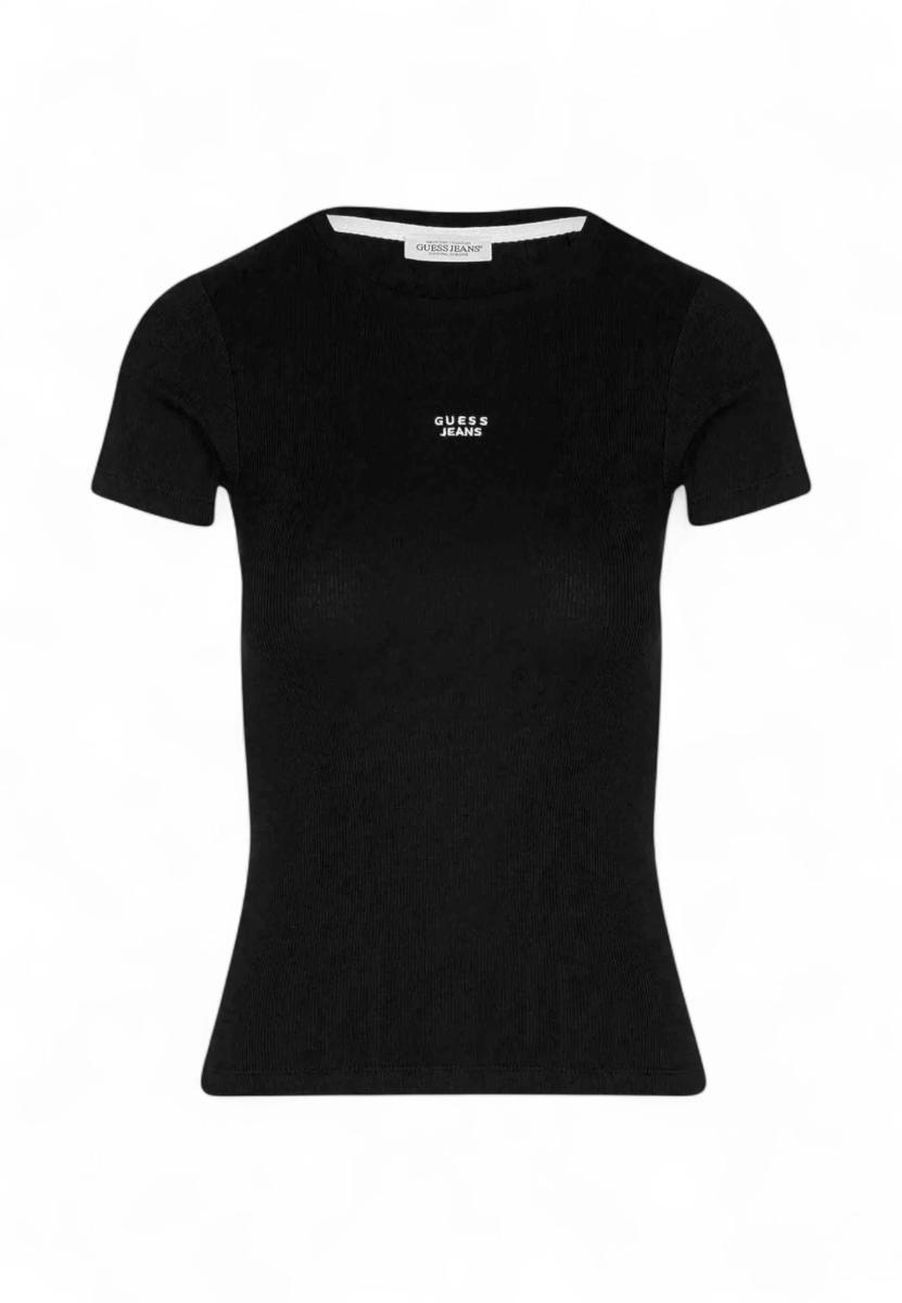 GUESS T-Shirt Donna Nero Bianco W5BP45KA0H1-AI26-JBLK-Nero
