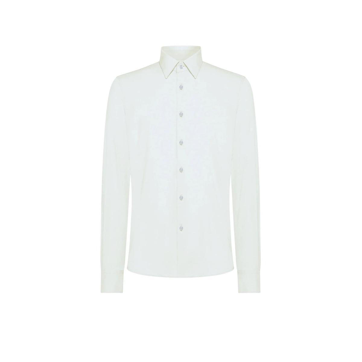 Camicia Uomo Oxford taglio classico bianco-Bianco