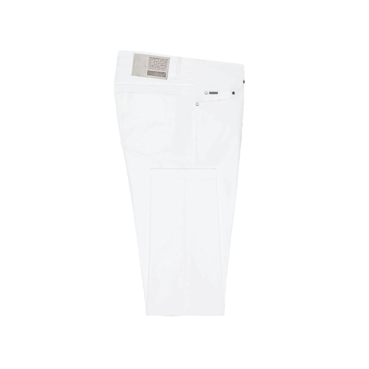 Pantalone Uomo 5 tasche Marina Chalk Bianco-Bianco