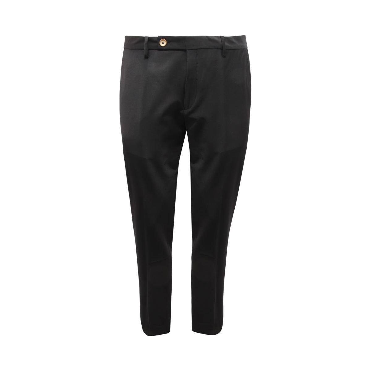 P2738 PANTALONE UOMO ENTRE AMIS O'SART MAN TROUSERS BLACK-Nero