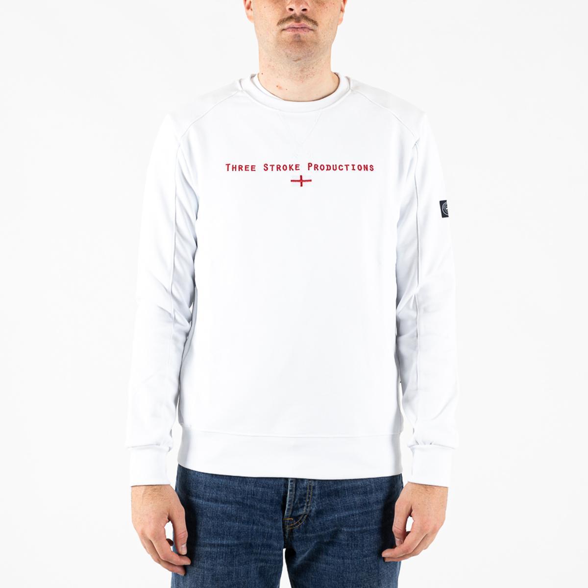 Felpe Three Stroke Diamir Crew Sweatshirt white