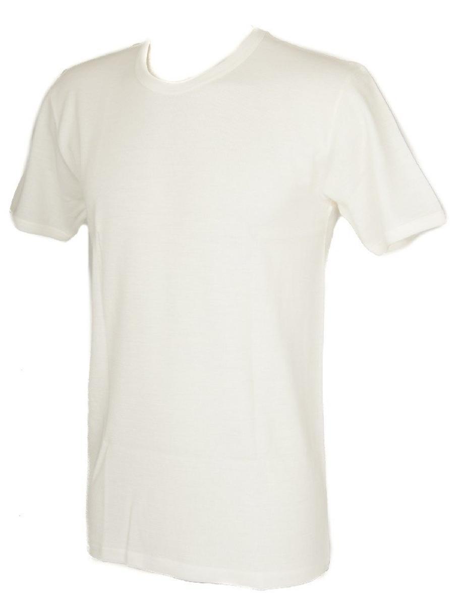 RAGNO Camiciola Uomo Manica Corta Girocollo sintonia Lana/Cotone Articolo 065457-Bianco