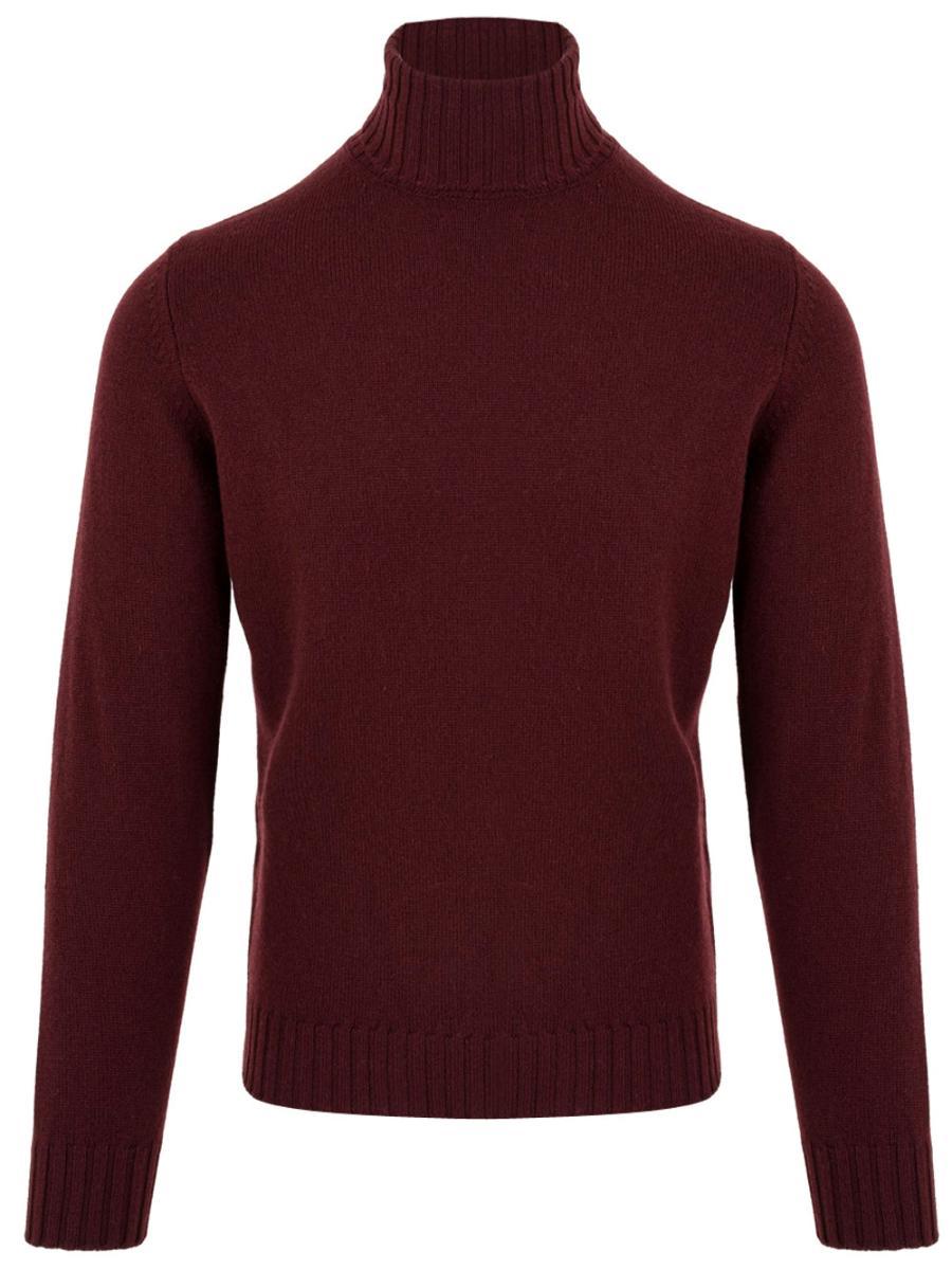 Maglione Uomo con collo alto a coste