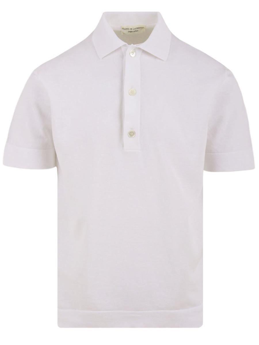 Maglia FILIPPO DE LAURENTIIS Uomo PL0MCOV CR14R Bianco-Bianco