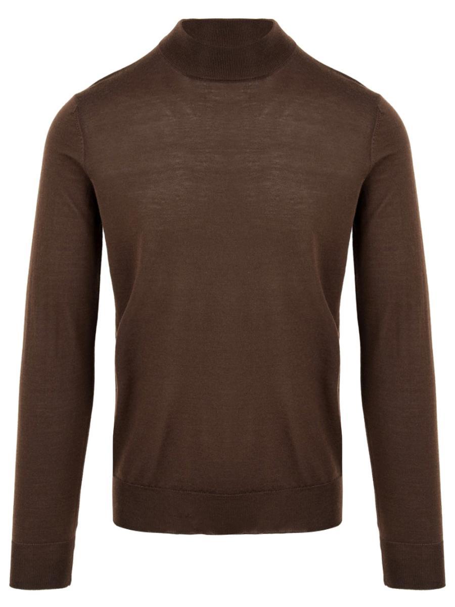 Maglione Uomo marrone a collo alto