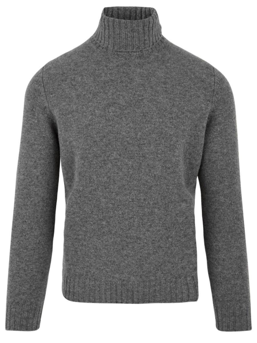 Maglione grigio uomo a collo alto