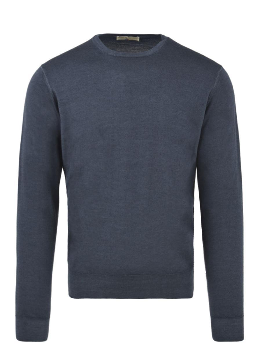 Maglione Uomo blu regular fit-Multicolore