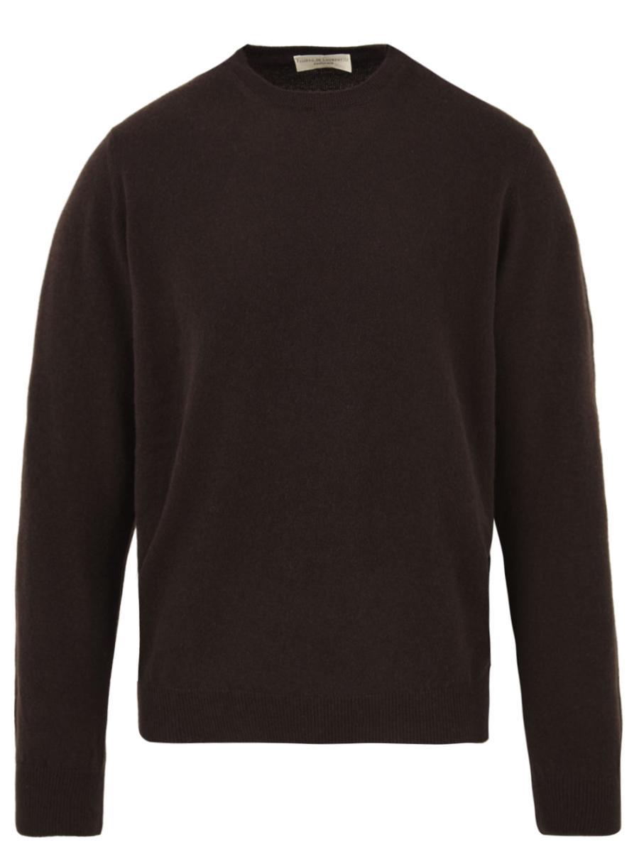 Maglione Uomo marrone a girocollo
