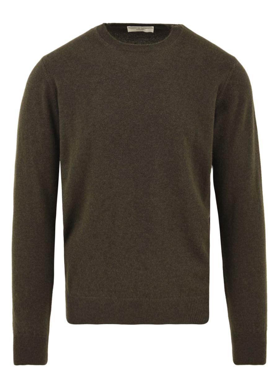 Maglione Uomo verde a girocollo