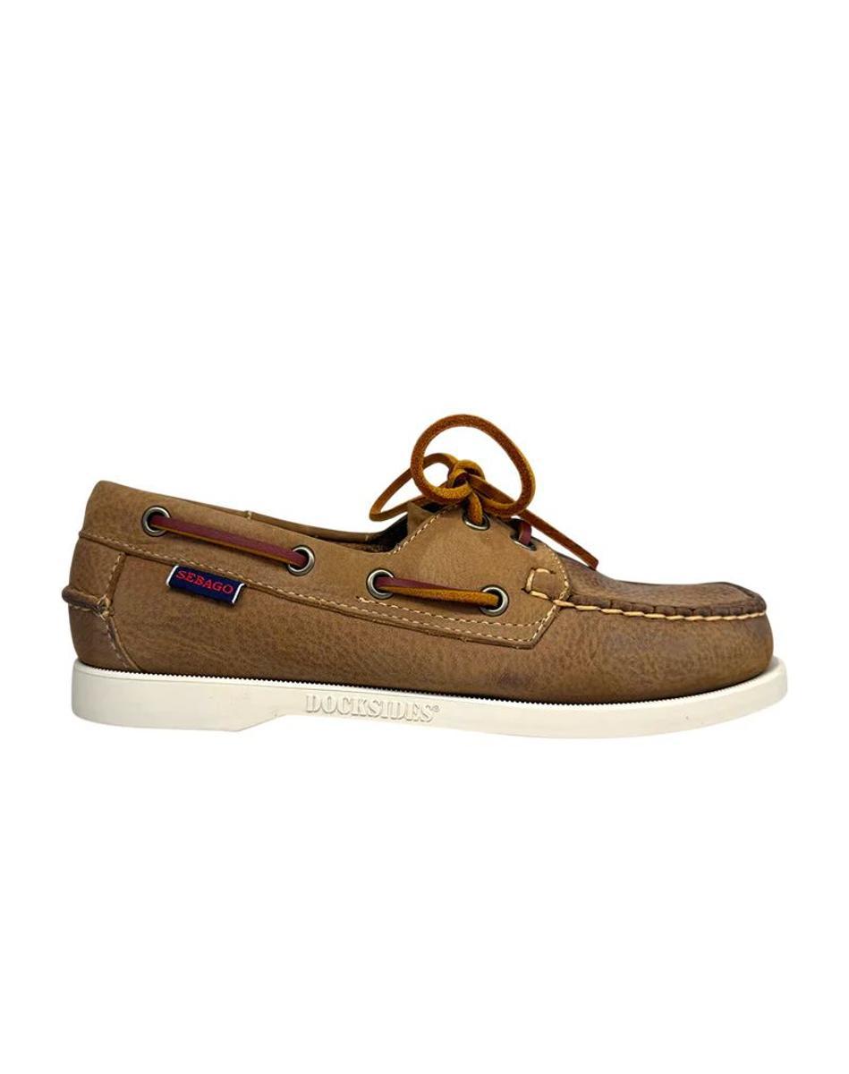 Sebago Docksides Portland Crazy H W Mocassini & Scarpe da Barca Femmes Marrone Scarpe da Barca-Marrone