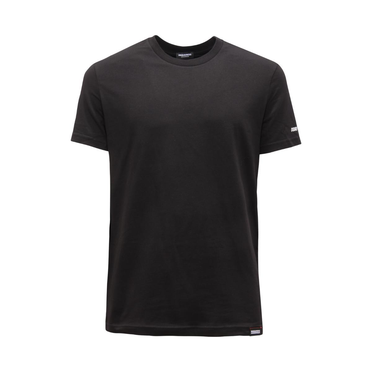 O3988 MAGLIA UOMO DSQUARED2 UNDERWEAR MAN T-SHIRT BLACK-Nero