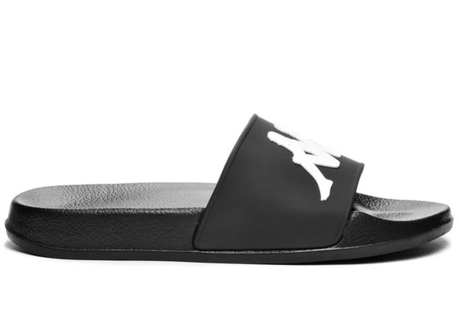 Kappa - Ciabatte, Uomo Donna, Cloruro Di Polivinile, Streetwear Sportivo, modello: Authentic Caius 1-NERO/BIANCO