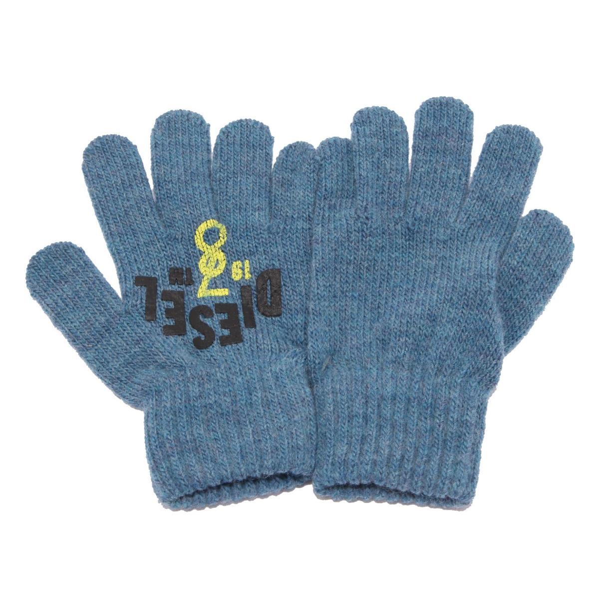 4893T guanti bimbo DIESEL wool mix blue gloves boy