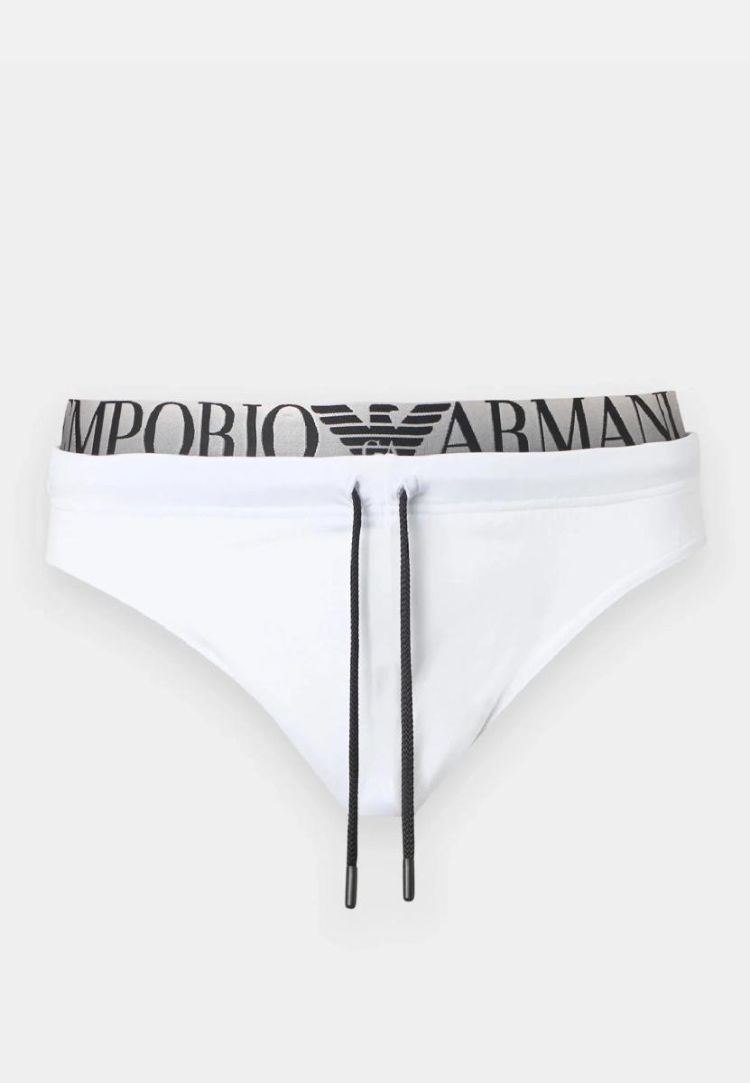 Emporio Armani Slip Bianco Con Banda