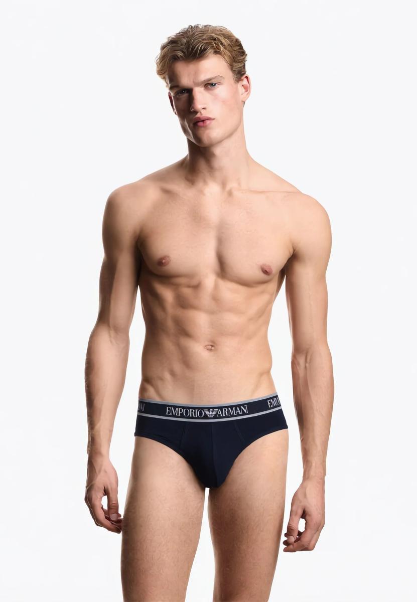 Emporio Armani 3-Pack Brief Mutande da Uomo Uomo-Assortiti