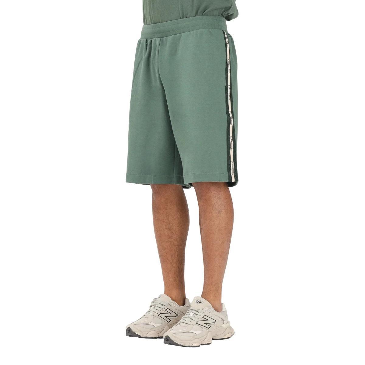 EA7 Emporio Armani Bermuda Uomo Logo Series in interlok di Misto Cotone 7M0