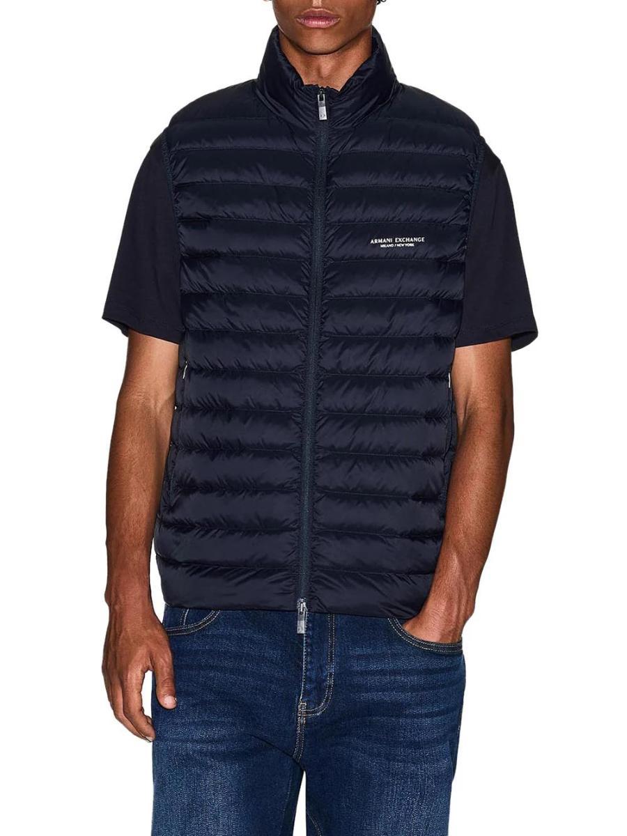 Armani Exchange Smanicati Down Waistcoat XM001576 AF16927 Blu-Navy scuro