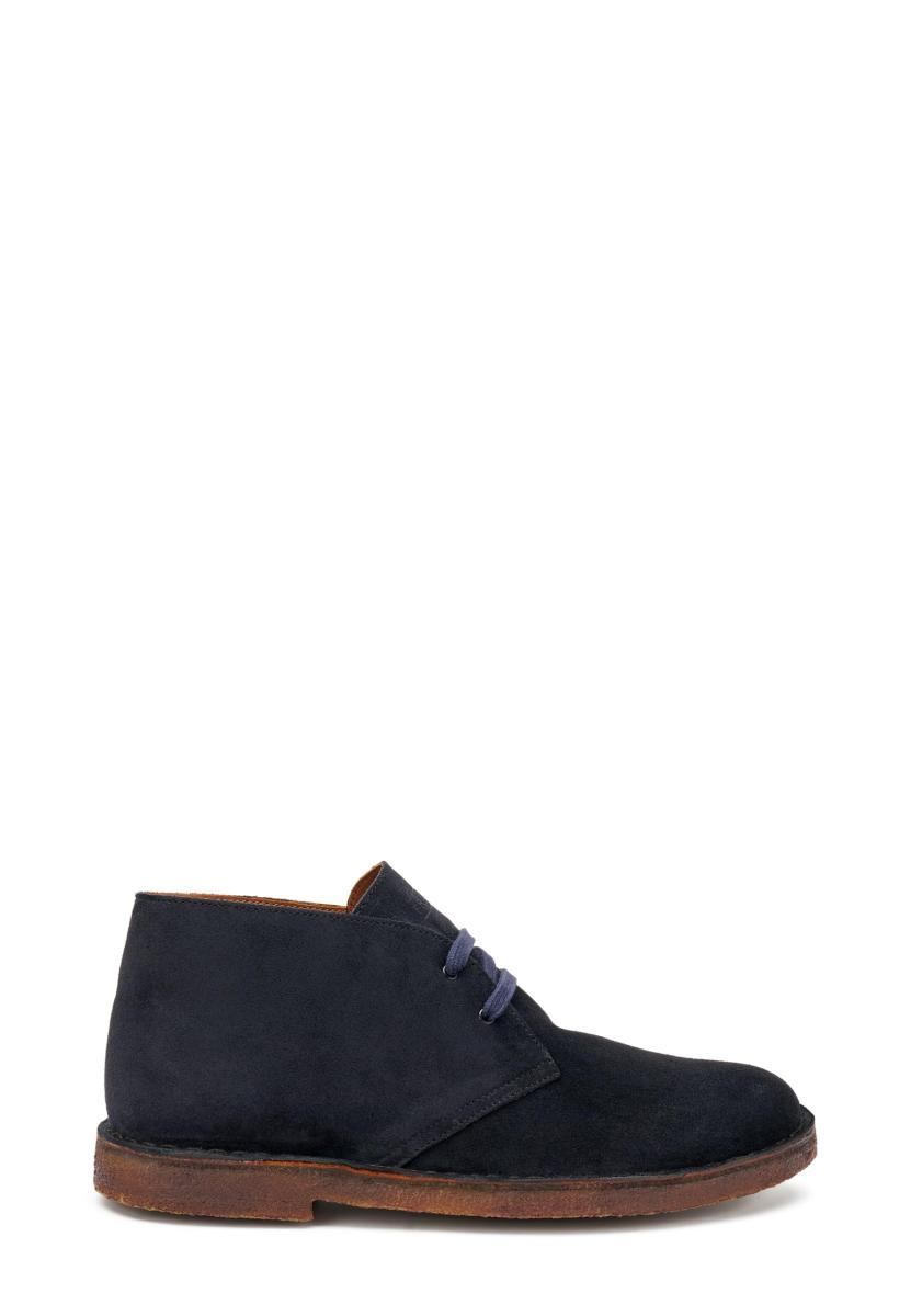 Frau - Desert Boot con Suola in Crèpe-Blu