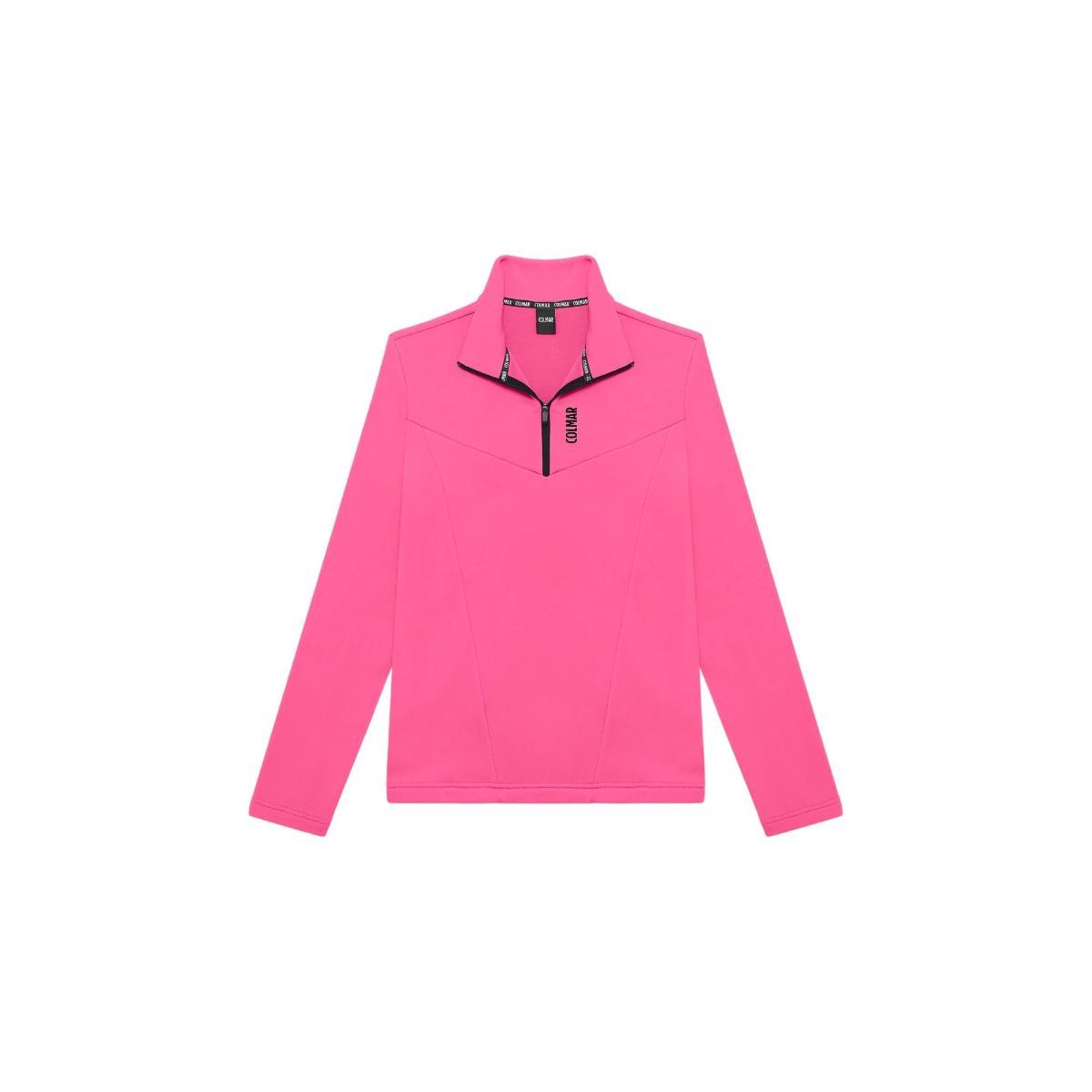 Pile da Sci Donna con zip 1/4 Fucsia