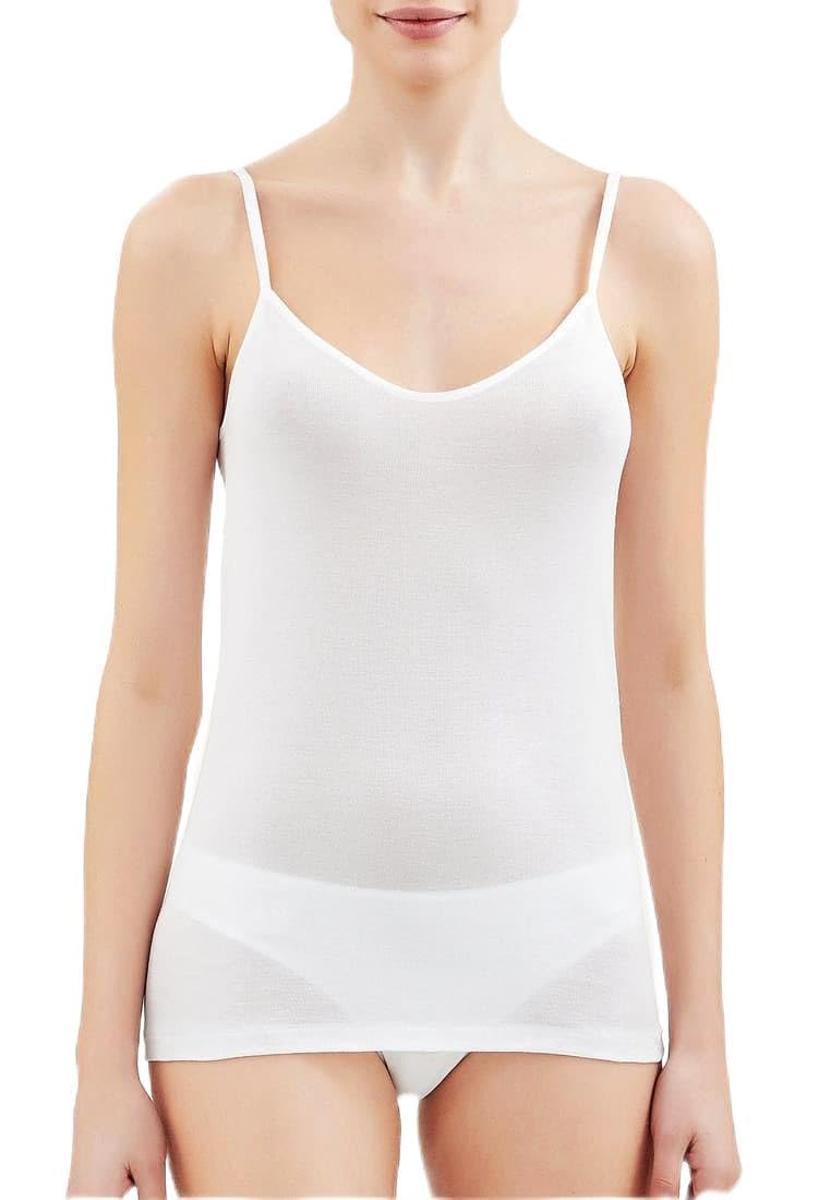 Ragno Offerta 3 Pezzi Top Spalla Stretta Donna Lana e Seta 7402E-Bianco