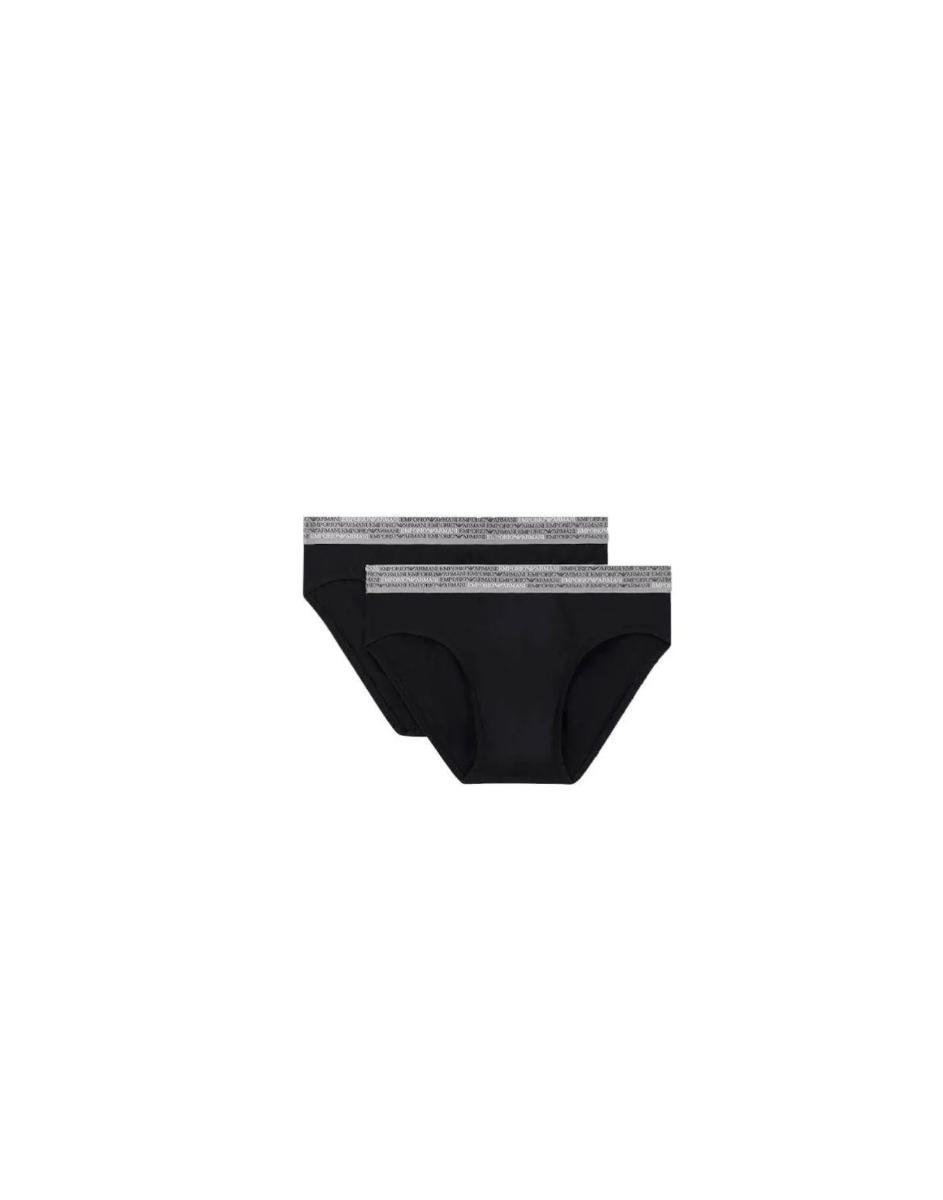 Emporio Armani 2-Pack Brief Mutande da Uomo Uomo (Pacco da 2)-Nero