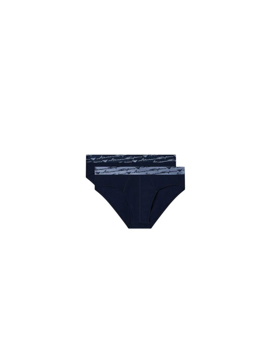 Emporio Armani 2-Pack Brief Mutande da Uomo Uomo-Blu