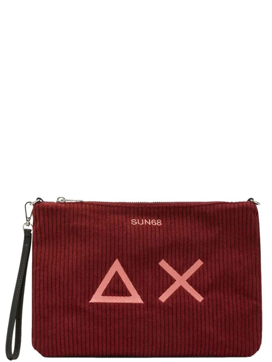 Sun68 Borsa Pochette Donna Corduroy  X45207-Bordeaux