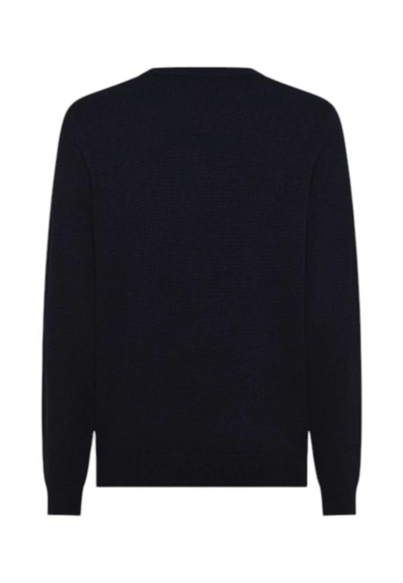 SUN68 Maglia Girocollo in Misto Lana Merino e Cashmere | 5BSUAK45160 8081 Blu Chiaro