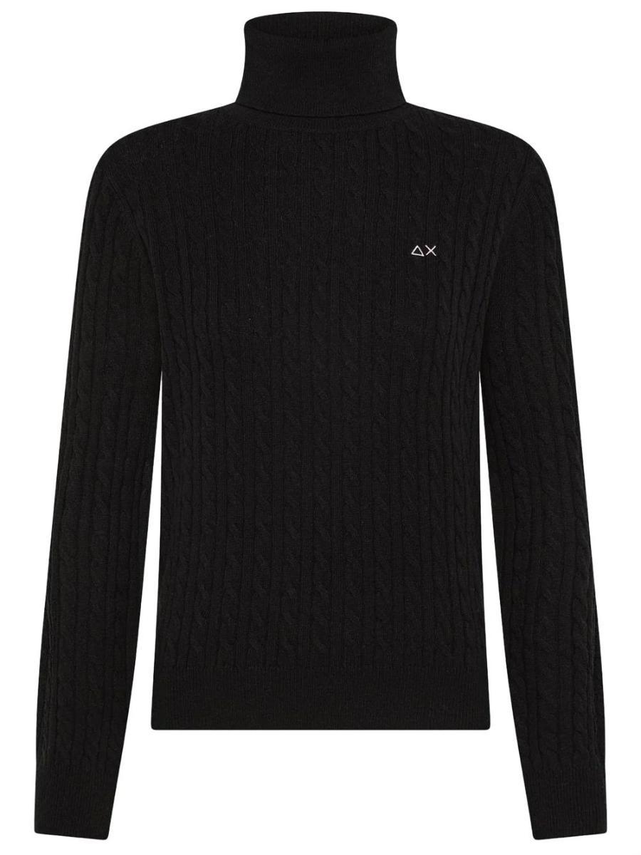 Sun68 Maglia Donna Turtleneck L/S  K45249-Nero