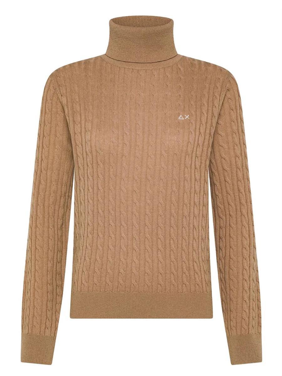 Sun68 Maglia Donna Turtleneck L/S  K45249-Deserto