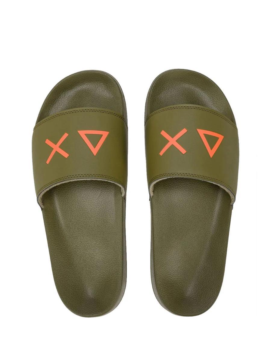 Sun68 Ciabatte Uomo Slippers Logo  X36110-Verde militare