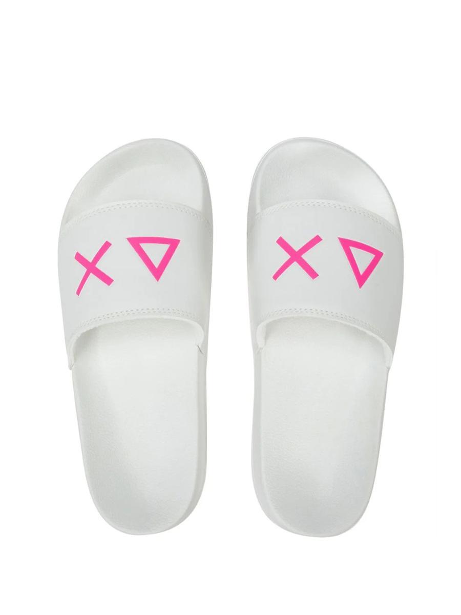 Sun68 Ciabatte Donna Slippers Logo  X36210-Bianco