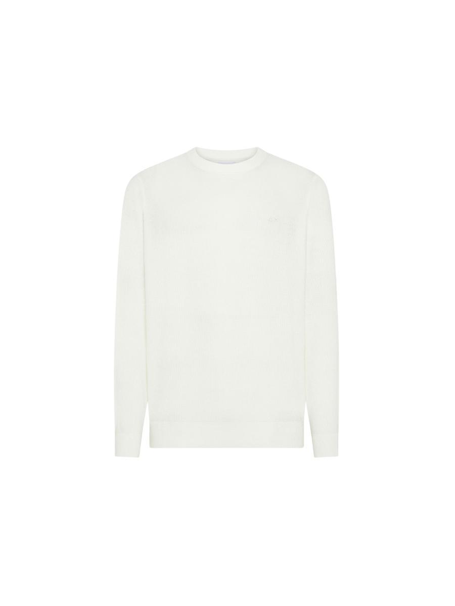 SUN68 Maglia Uomo Modello K36119-bianco panna