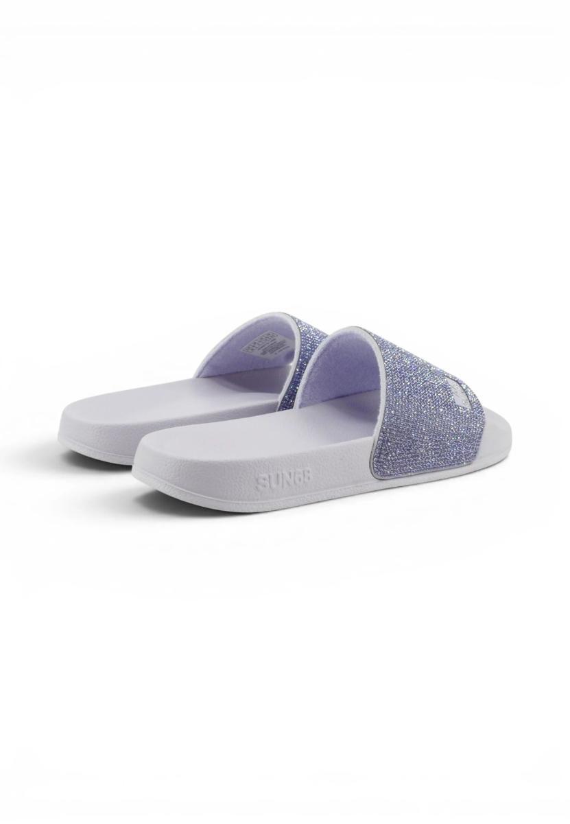 SUN68 Slippers strass beach donna 24 lilla DS26SU20 X36202-Viola