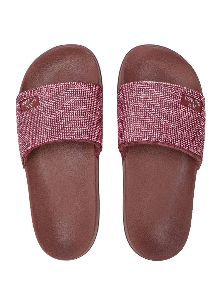 SUN68 Slippers strass beach donna 11 nero DS26SU22 X36202-Cacao