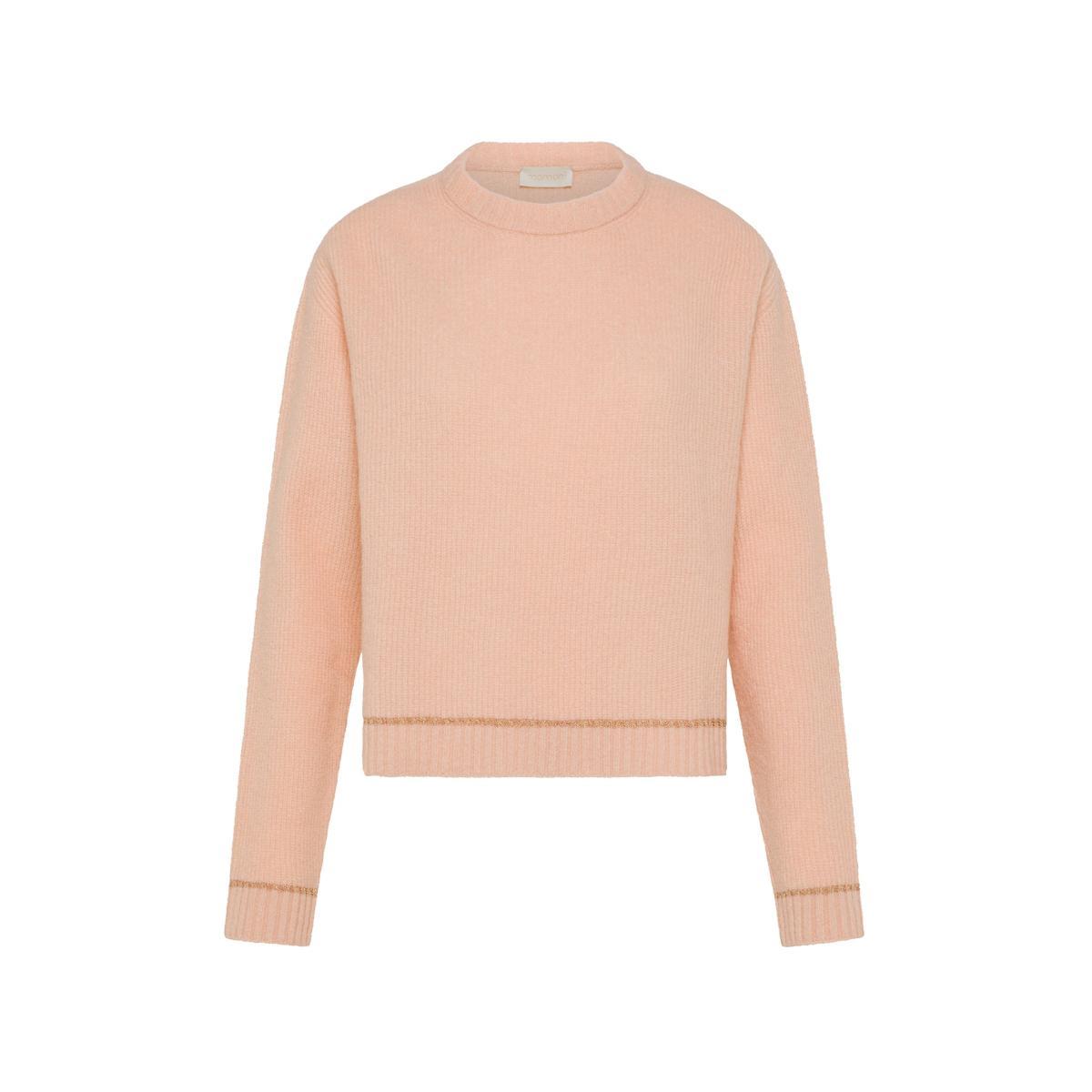 Maglia Donna Rosa inserto lurex-Rosa