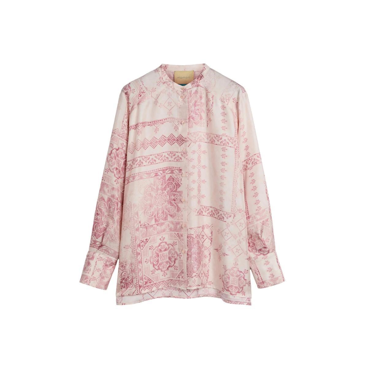 Camicia Donna con collo alla coreana Rosa