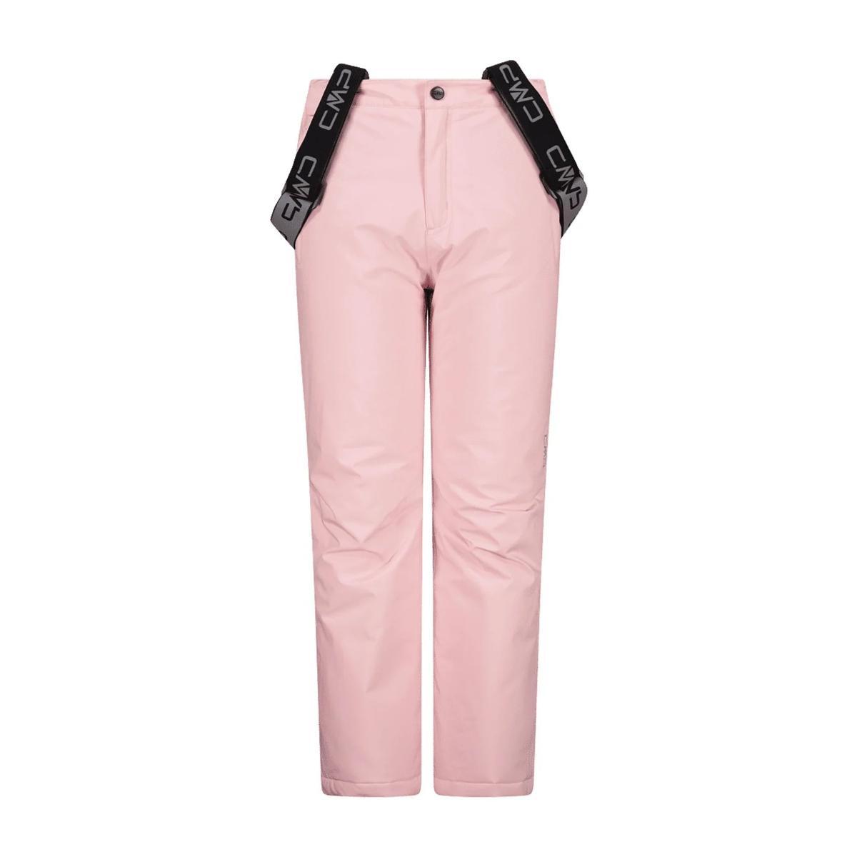 CMP Clima Protect - Pantaloni da sci per bambini, con bretelle rimovibili, colore: rosa-Multicolore