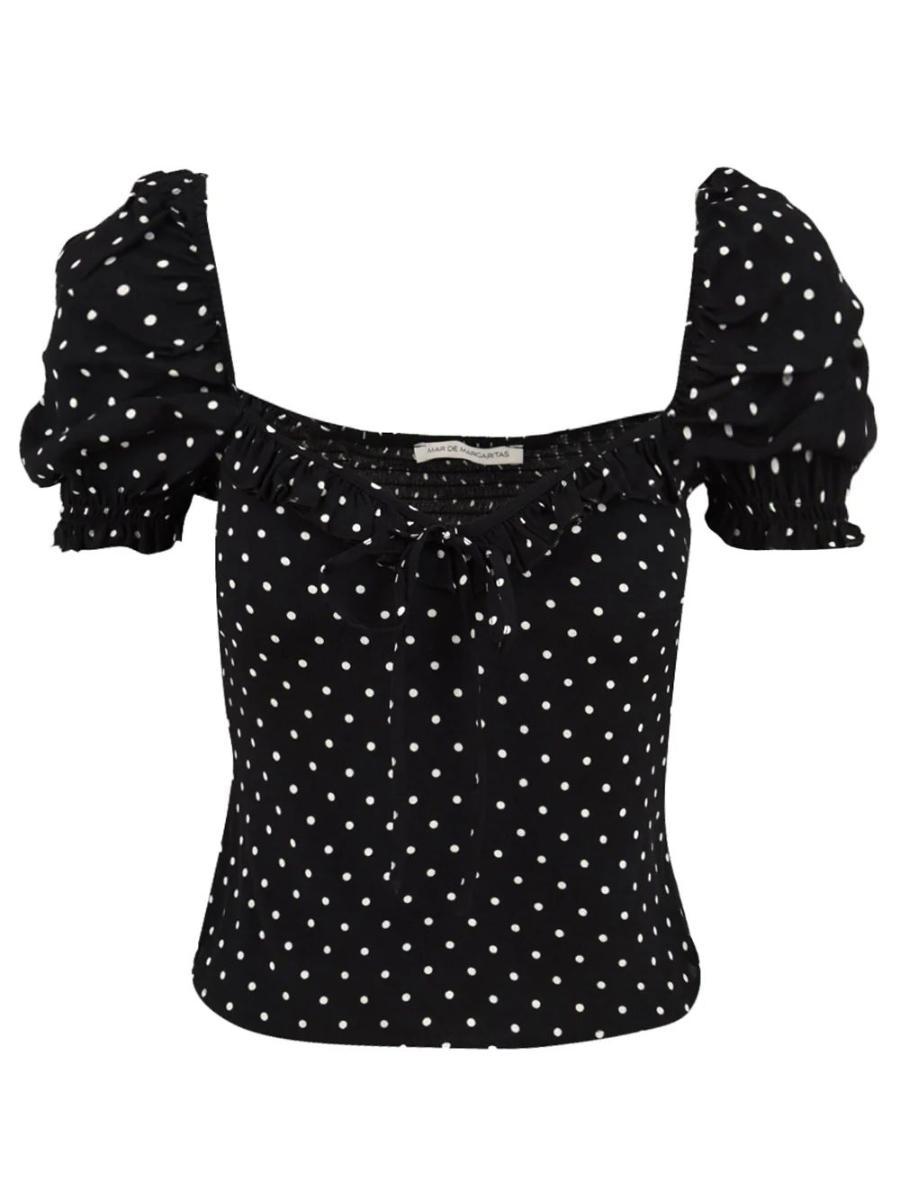 Top Letizia MAR DE MARGARITAS Donna - Nero