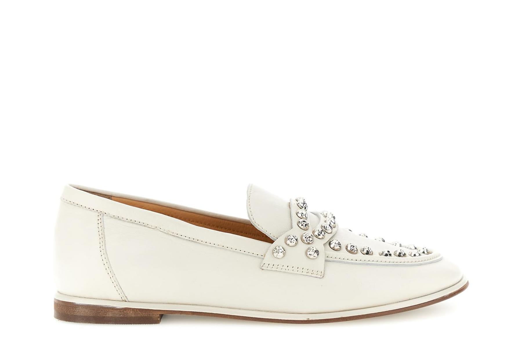 CAFèNOIR - Mocassini in Pelle con Borchie, da Donna