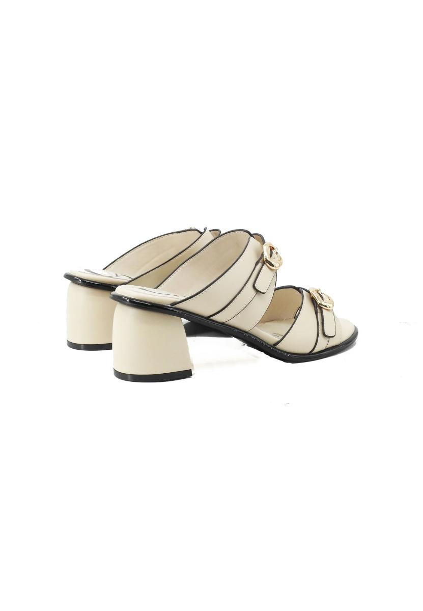 CAFèNOIR - Sandali Frate Effetto Pelle Con Doppia Fibbia, Da Donna, Colore-Bianco