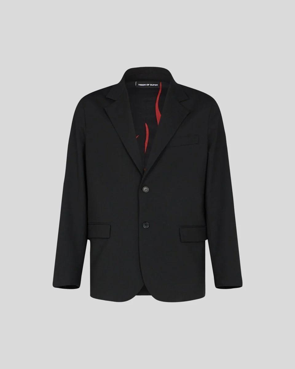 BLACK BLAZER WITHINTERNAL FLAMES